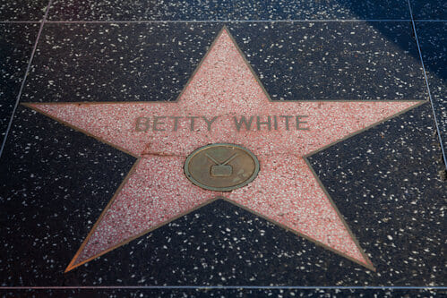 Betty White's star on the Hollywood Walk of Fame.